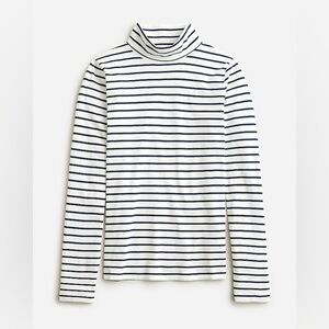 J Crew Tissue turtleneck in stripe BK336 XXS